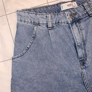 Mango High Waisted Jean Shorts